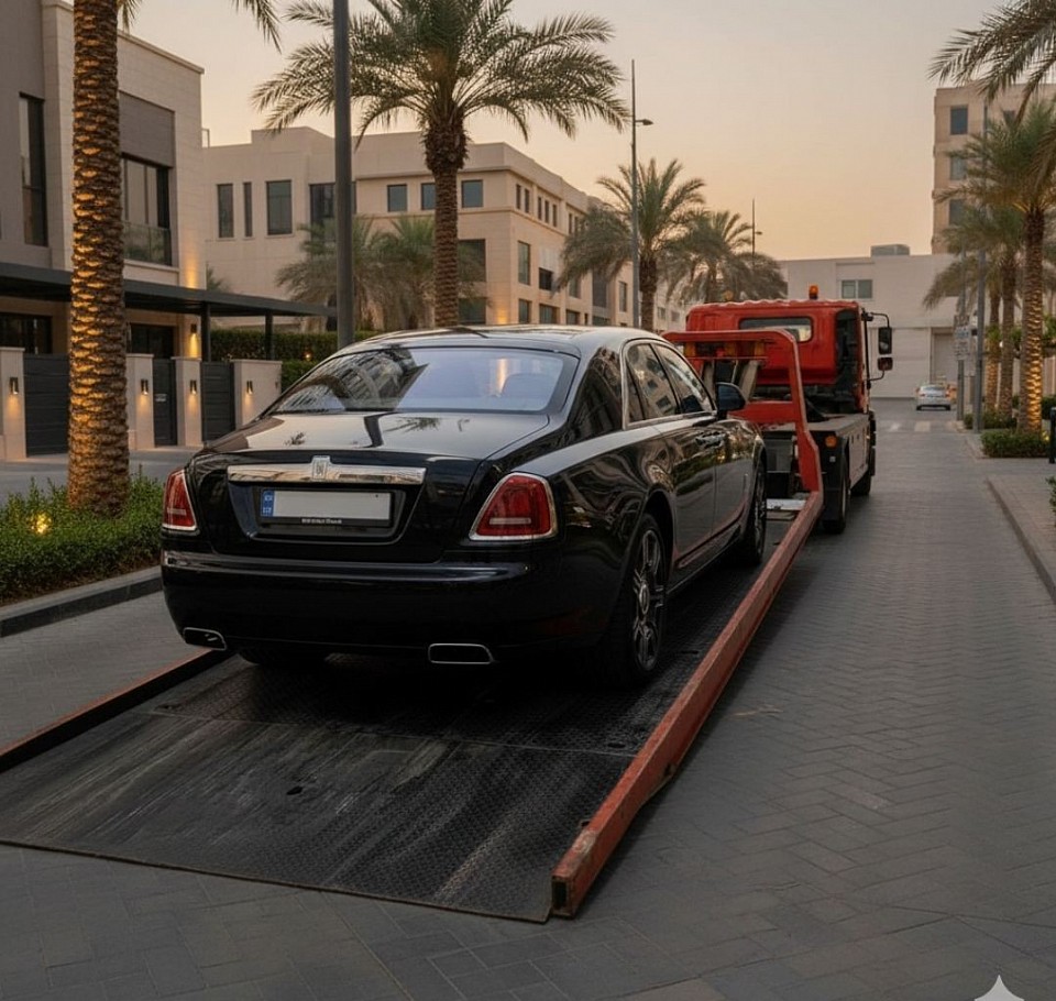 صورة سيارة متعطلة: سحب ونقل السيارات المتعطلة والمصدومة بسطحة هيدروليك في العمارية